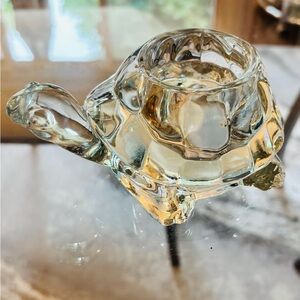 Vintage Indiana Glass Turtle Votive Tealight Holder